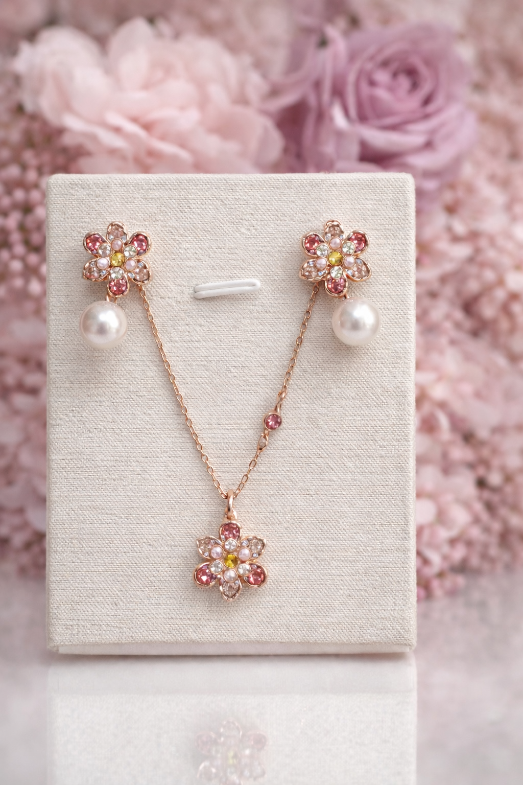 Set Floral perla Rose