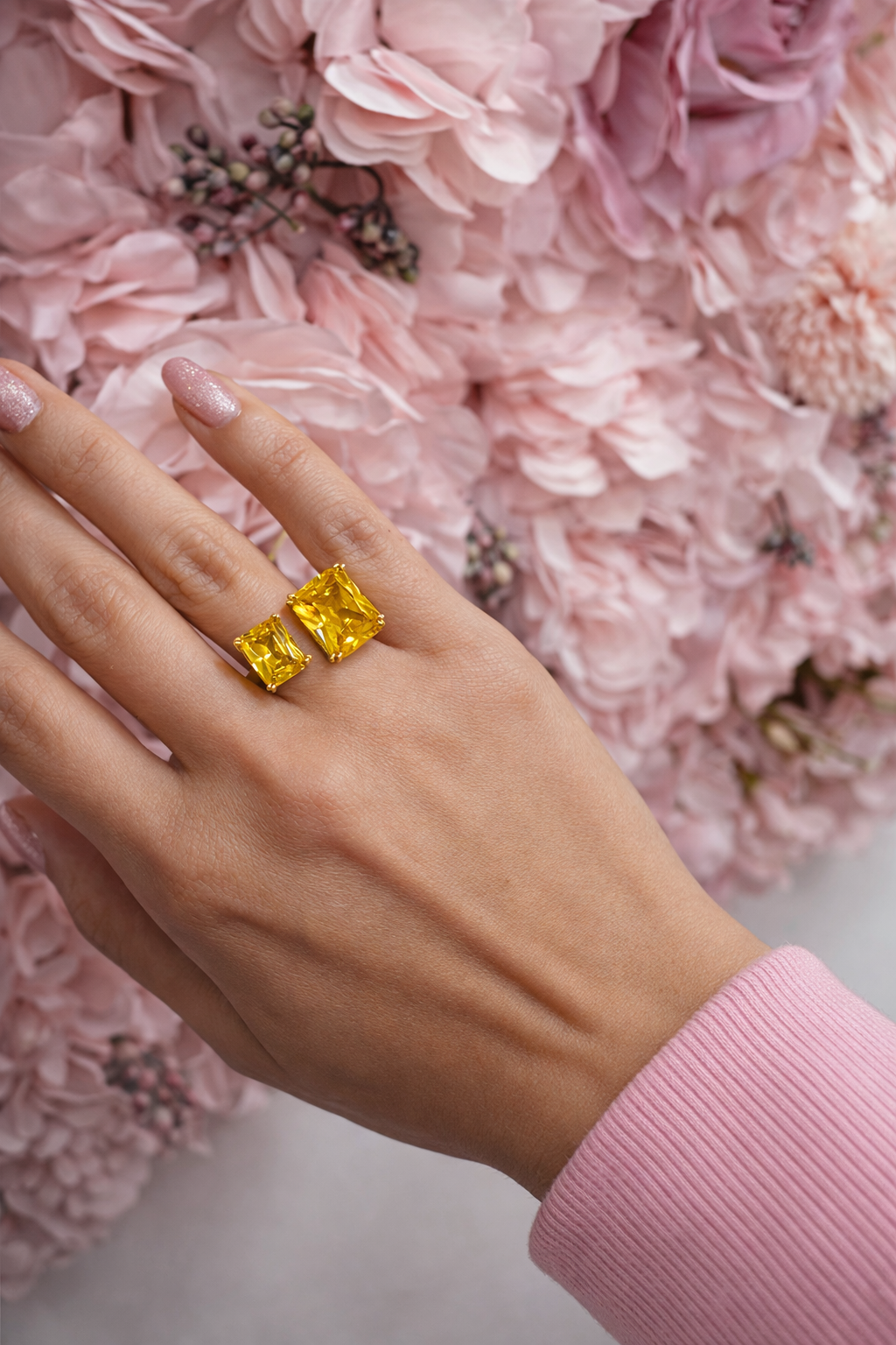 Anillo Doble cristal