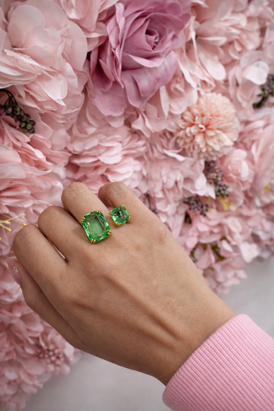 Anillo Doble cristal