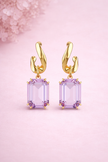 Aretes lila Octagonales