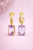 Aretes lila Octagonales