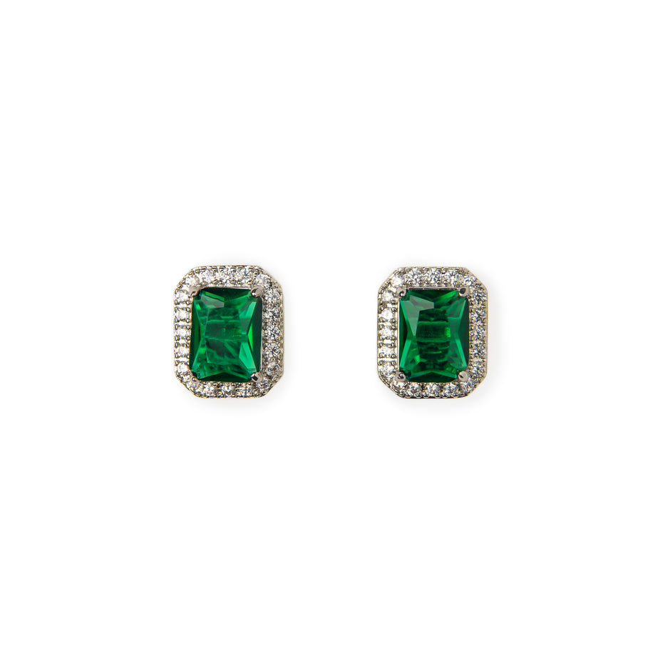 Aretes baño de oro con Zirconia