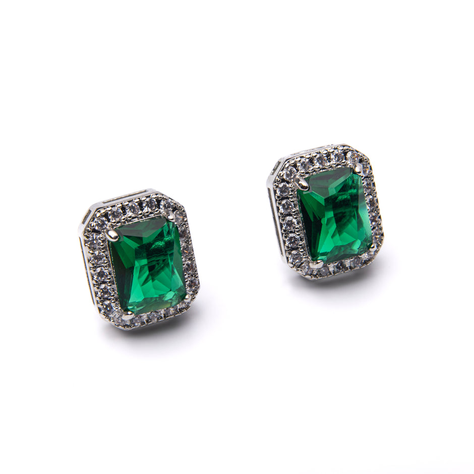 Aretes baño de oro con Zirconia