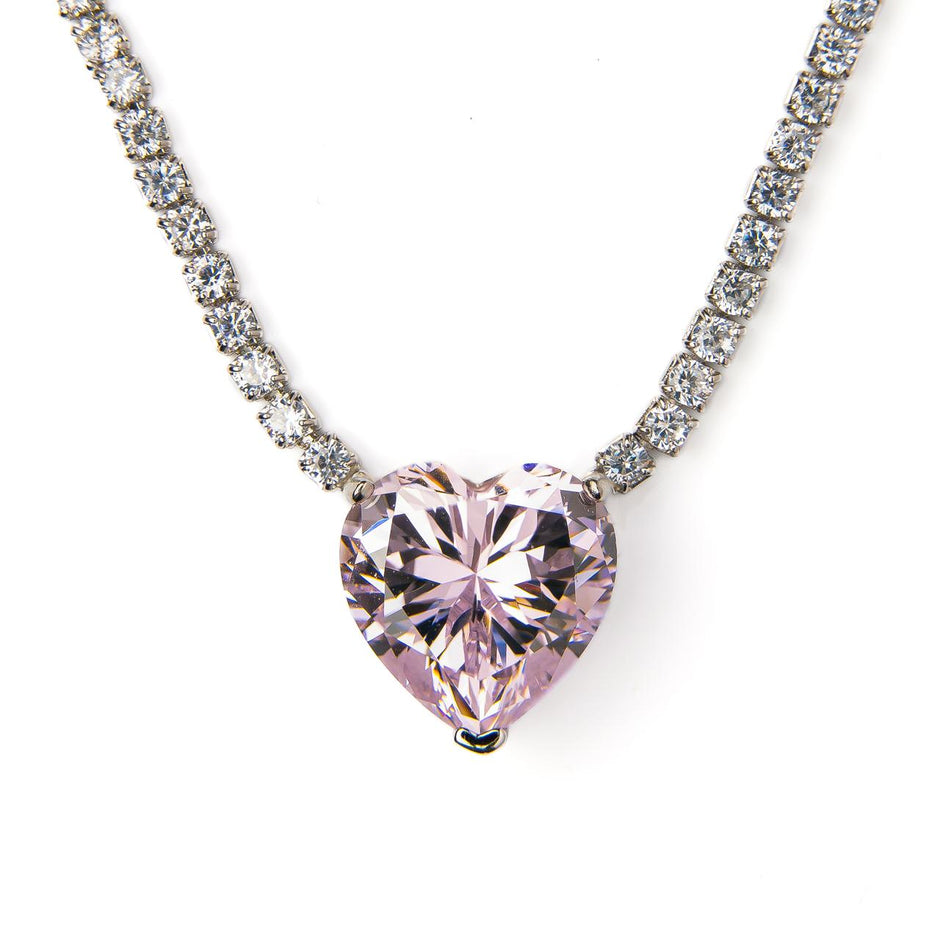 Collar Tennis con corte corazón