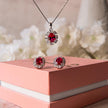 Juego de aretes y dije con piedras semipreciosas