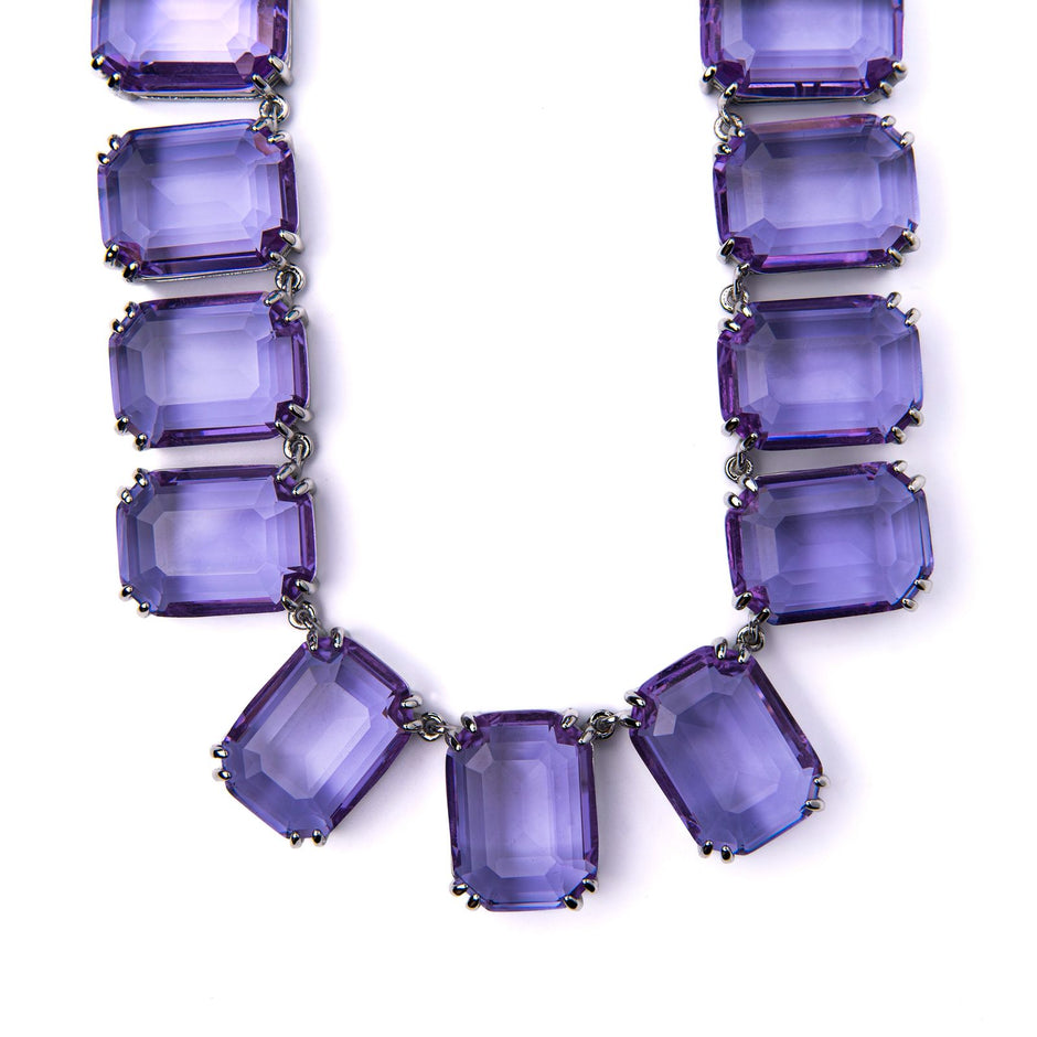 Collar de cristales octagonales