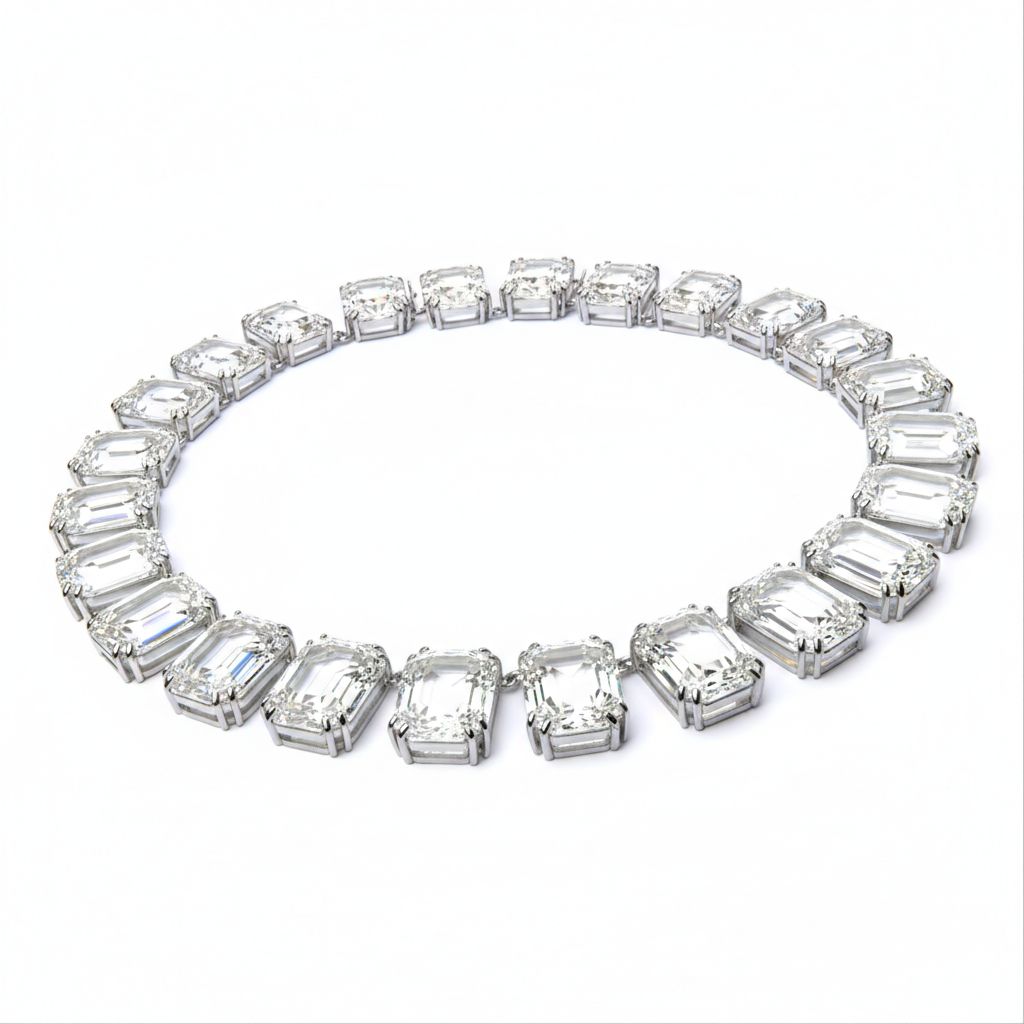 Collar de cristales octagonales