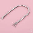 Pulsera con piedra Moissanita de 3 uñas montada en plata fina