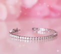 Pulsera con piedra Moissanita 3mm montada en plata fina