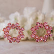 Aretes de cristal pétalos