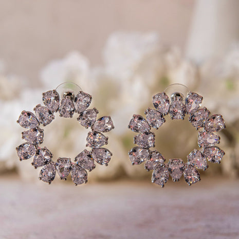 Aretes de cristal pétalos