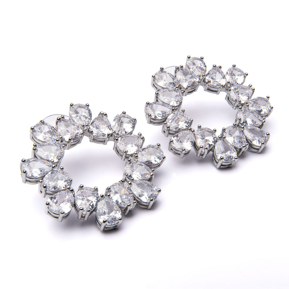Aretes de cristal pétalos
