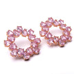 Aretes de cristal pétalos