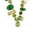 Collar con cristales asimétricos verdes